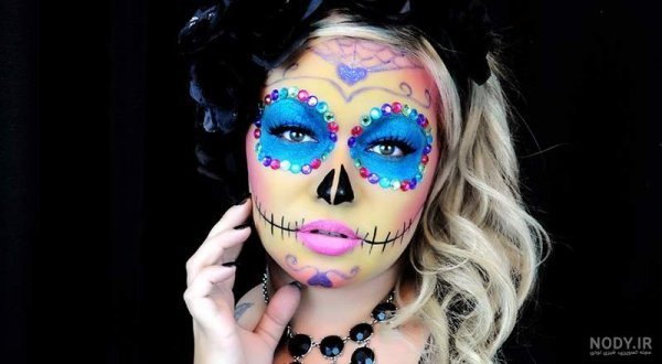  نقاشی صورت هالووین دخترانه