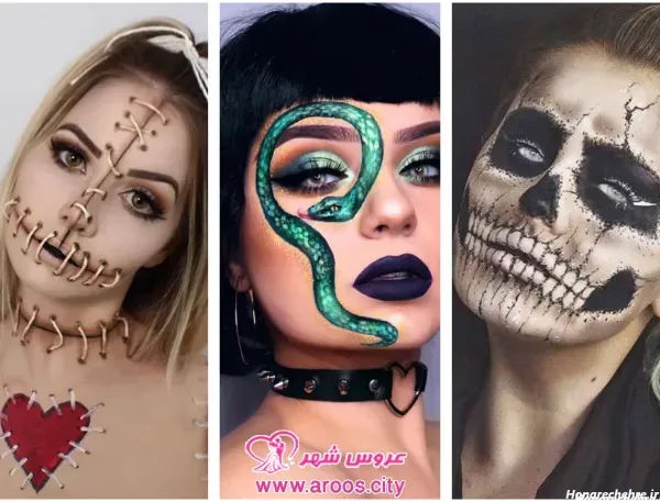  نقاشی صورت هالووین دخترانه