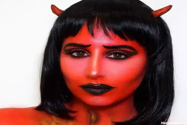  نقاشی صورت هالووین دخترانه