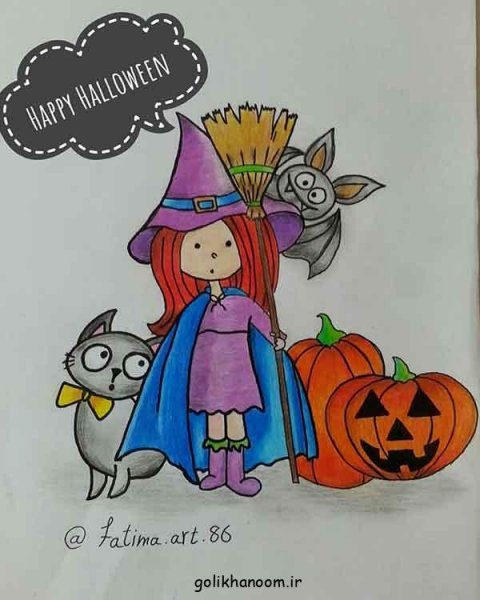 نقاشی هالووین فانتزی