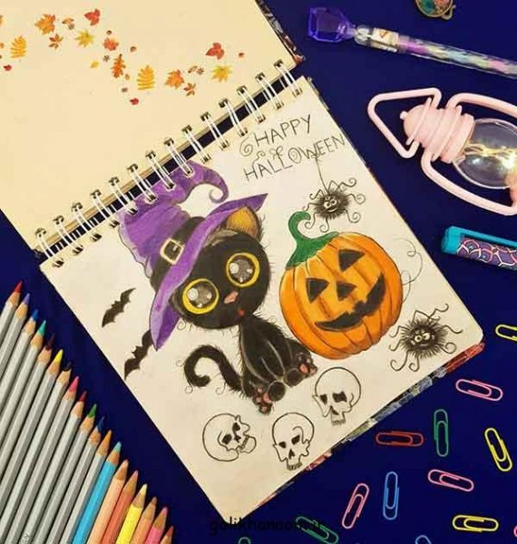  نقاشی هالووین فانتزی