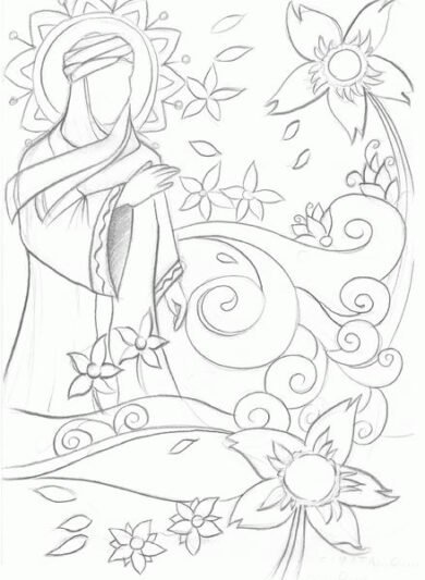  عکس نقاشی حضرت مهدی کودکانه