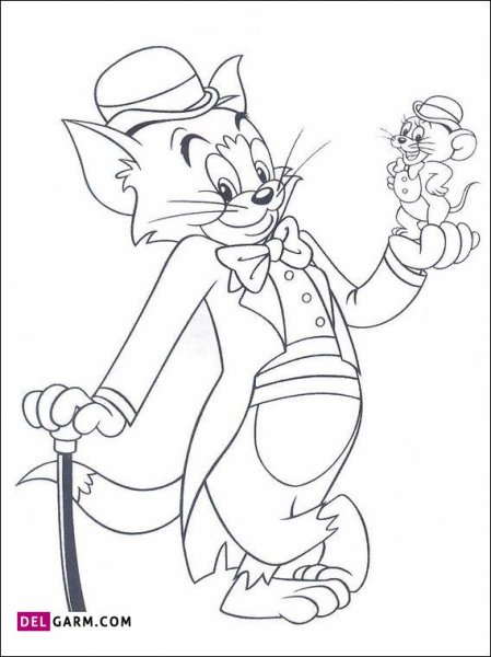  دانلود عکس تام و جری نقاشی