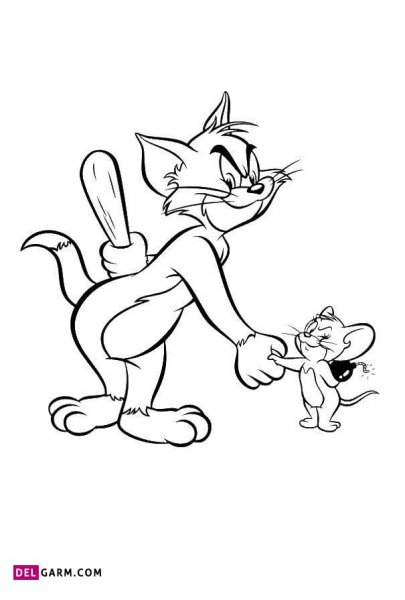  دانلود عکس تام و جری نقاشی