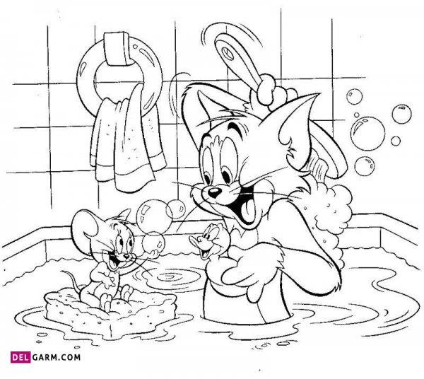  دانلود عکس تام و جری نقاشی