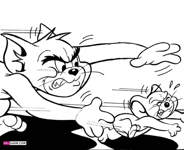  دانلود عکس تام و جری نقاشی