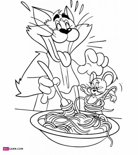  دانلود عکس تام و جری نقاشی