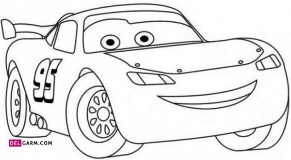  عکس نقاشی ماشین مک کویین کودکانه