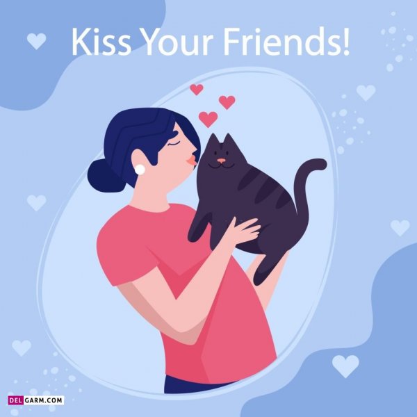  عکس نوشته روز جهانی بوسه مبارک