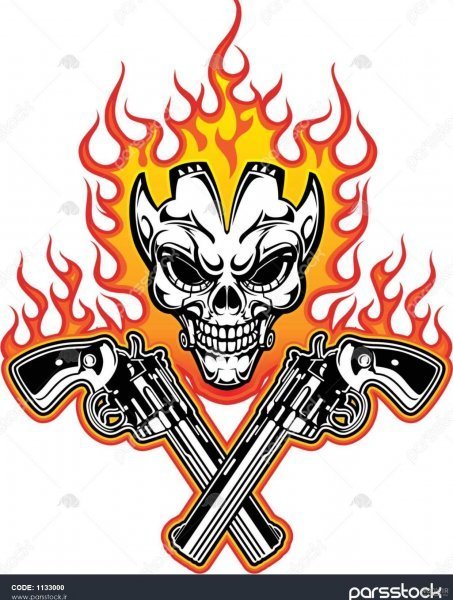  عکس اسکلت با تفنگ