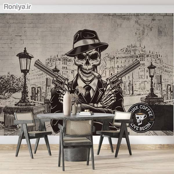  عکس اسکلت با تفنگ