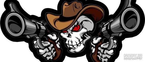  عکس اسکلت با تفنگ