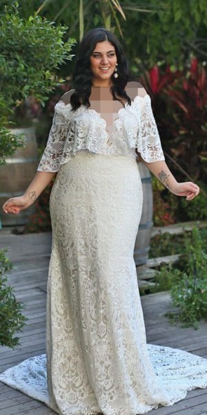  عکس لباس عروس برای افراد چاق