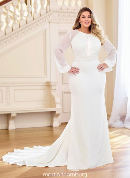  عکس لباس عروس برای افراد چاق شیک و لاکچری