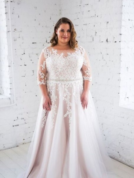  عکس لباس عروس برای افراد چاق شیک و لاکچری