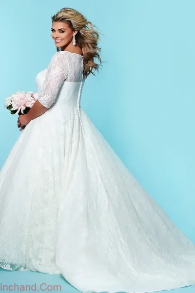  عکس لباس عروس برای افراد شکم دار