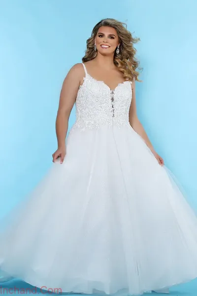  عکس لباس عروس برای افراد شکم دار