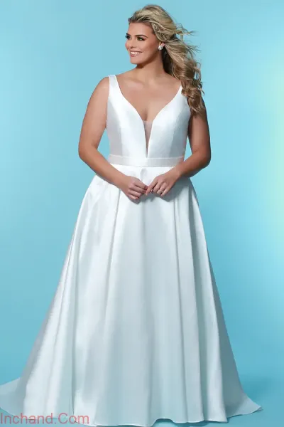  عکس لباس عروس برای افراد شکم دار