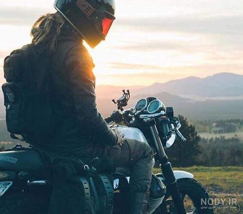 عکس دختر با موتور سنگین برای پروفایل