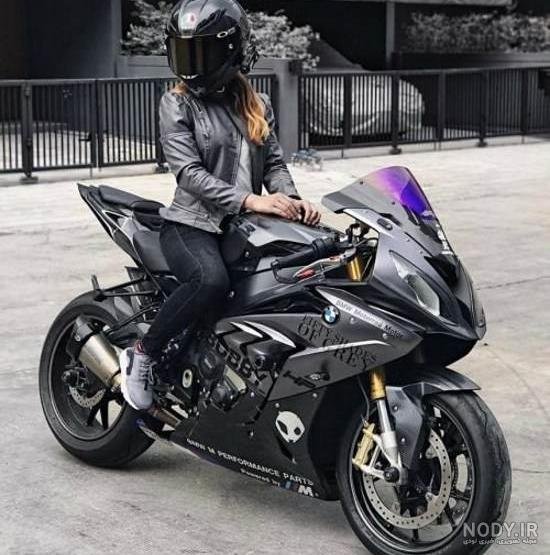 عکس دختر با موتور سنگین برای پروفایل