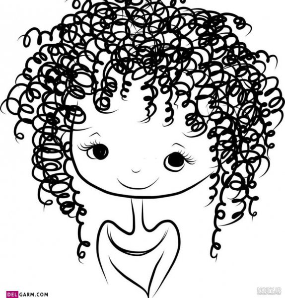  عکس مو فرفری ها برای نقاشی