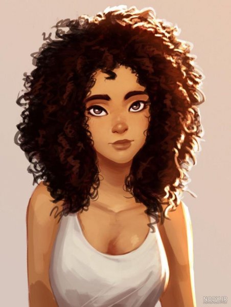  عکس مو فرفری ها برای نقاشی