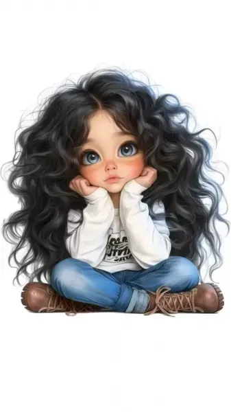 عکس روز مو فرفریا مبارک کارتونی