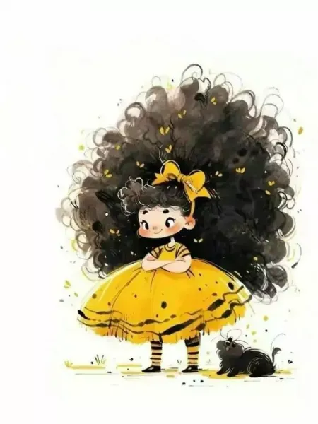  عکس روز مو فرفریا مبارک کارتونی