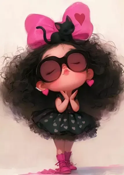  عکس روز مو فرفریا مبارک کارتونی