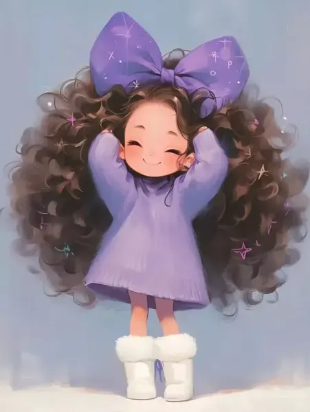  عکس روز مو فرفریا مبارک کارتونی