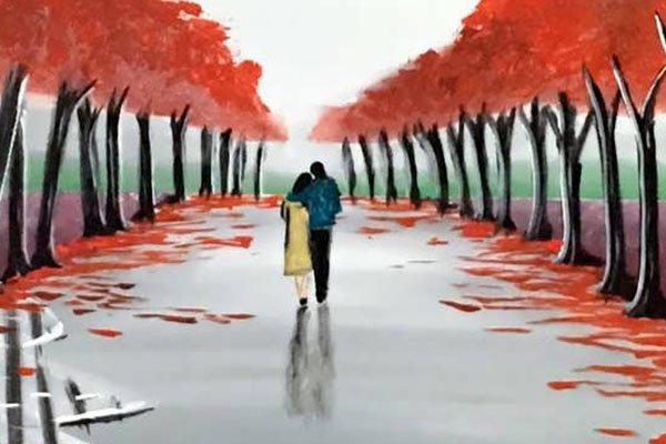  عکس نقاشی عاشقانه ساده با مداد