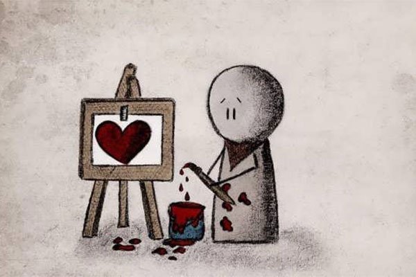  عکس نقاشی عاشقانه ساده با مداد