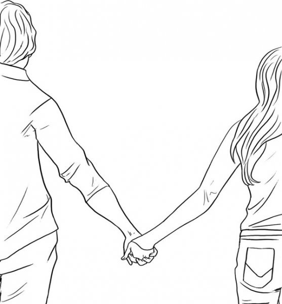  عکس نقاشی عاشقانه ساده با مداد