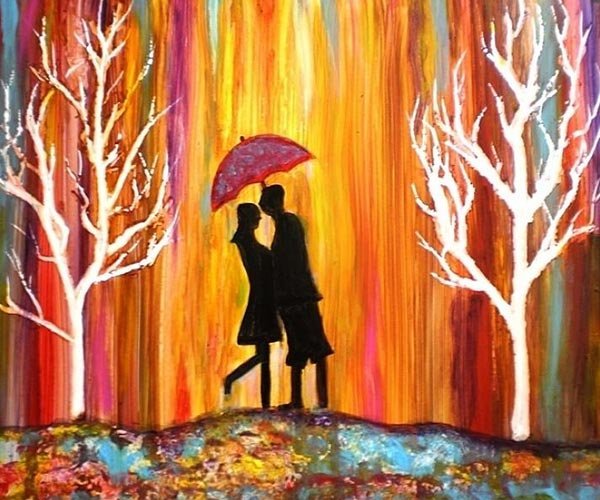  عکس نقاشی عاشقانه ساده با مداد