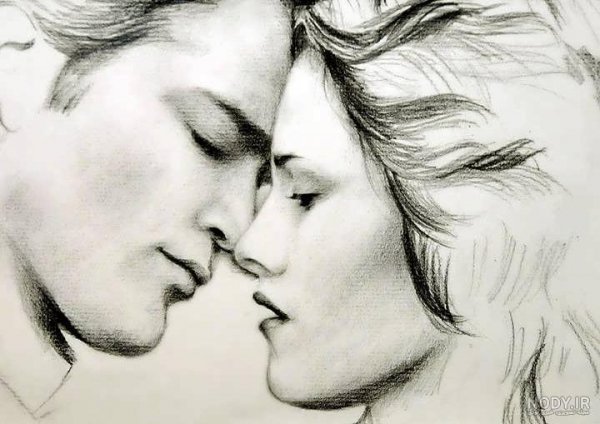  نقاشی عاشقانه دو نفره با مداد