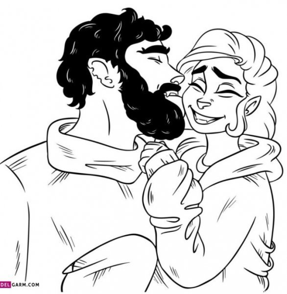  نقاشی عاشقانه دو نفره با مداد