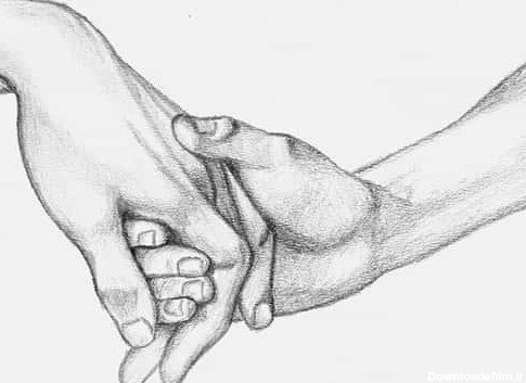  نقاشی عاشقانه دو نفره با مداد