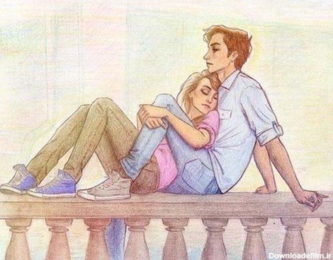  نقاشی عاشقانه دو نفره با مداد