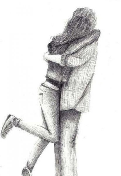  نقاشی عاشقانه دو نفره با مداد