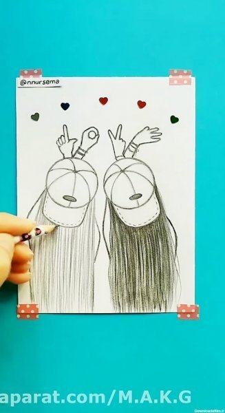  نقاشی عاشقانه دو نفره با مداد