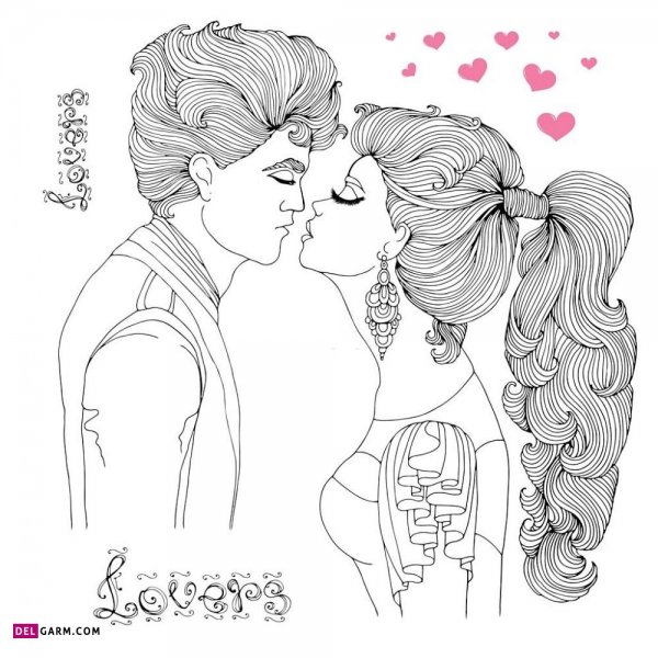  نقاشی عاشقانه دخترانه