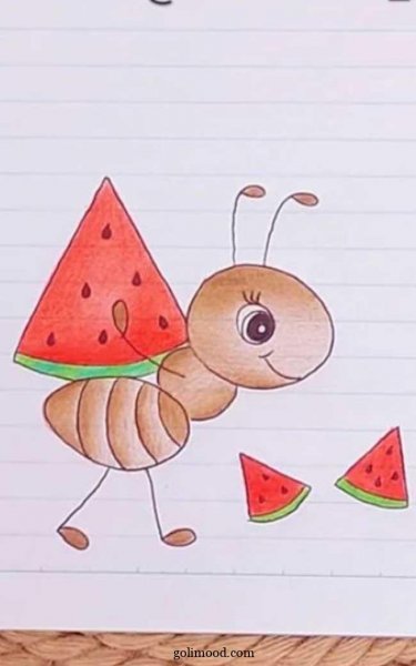  نقاشی مورچه آسان