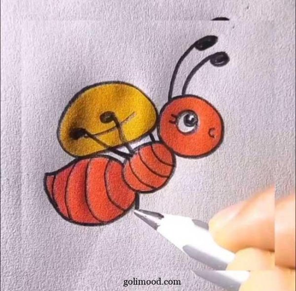  نقاشی مورچه آسان