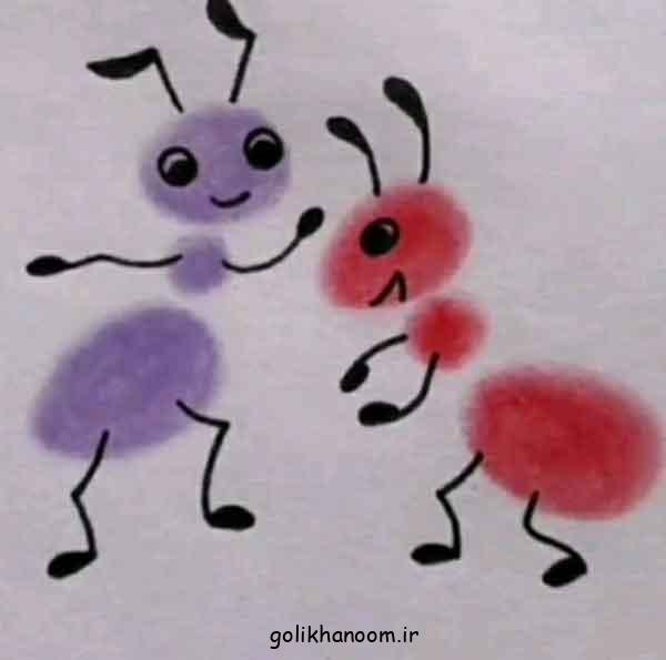  نقاشی مورچه کیوت