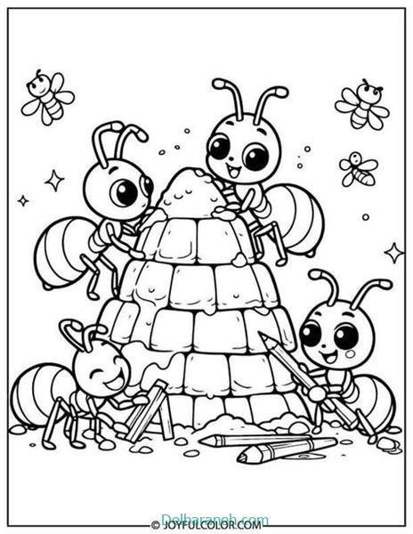  نقاشی مورچه کیوت