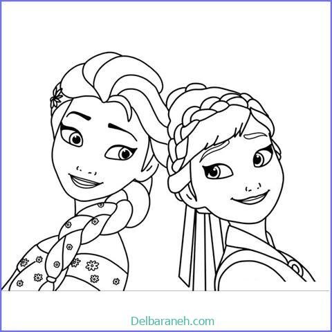  عکس نقاشی السا و آنا ساده