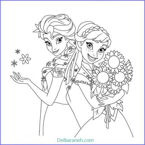  عکس نقاشی السا و آنا ساده