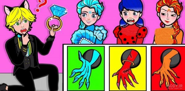  نقاشی السا و آنا و دختر کفشدوزکی