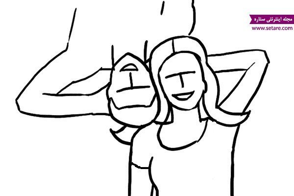  عکس دو نفره نقاشی