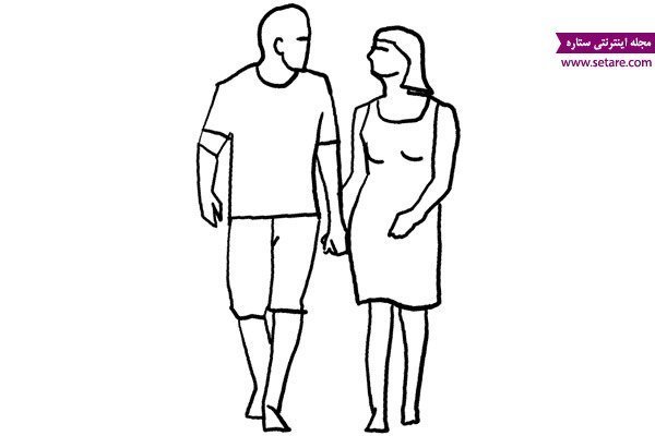  عکس دو نفره نقاشی